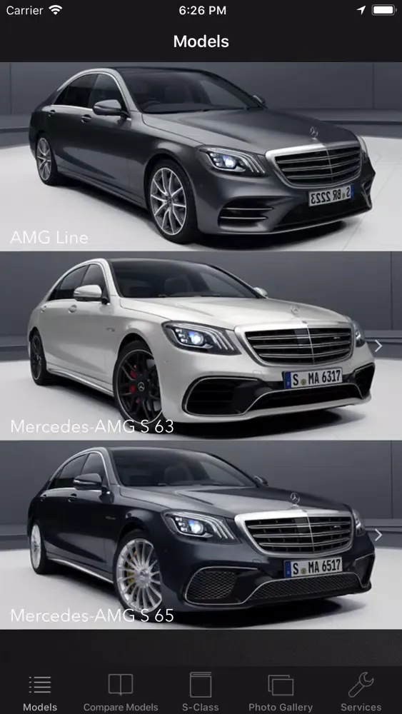 CarSpecs MBZ S-Class W222 2017 سکرین شاٹس