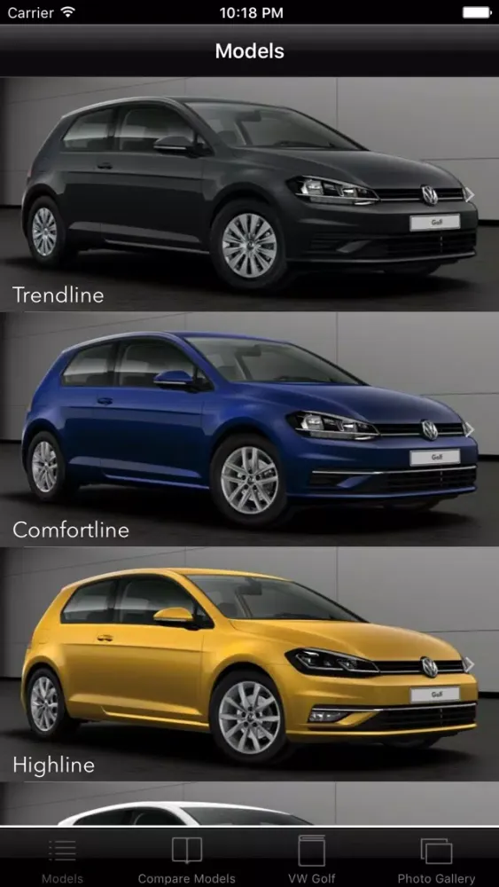 Capturas de tela do Specs for VW Golf VII facelift 2016 edition