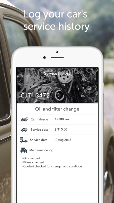 ภาพหน้าจอของ Car Assistant -Service history