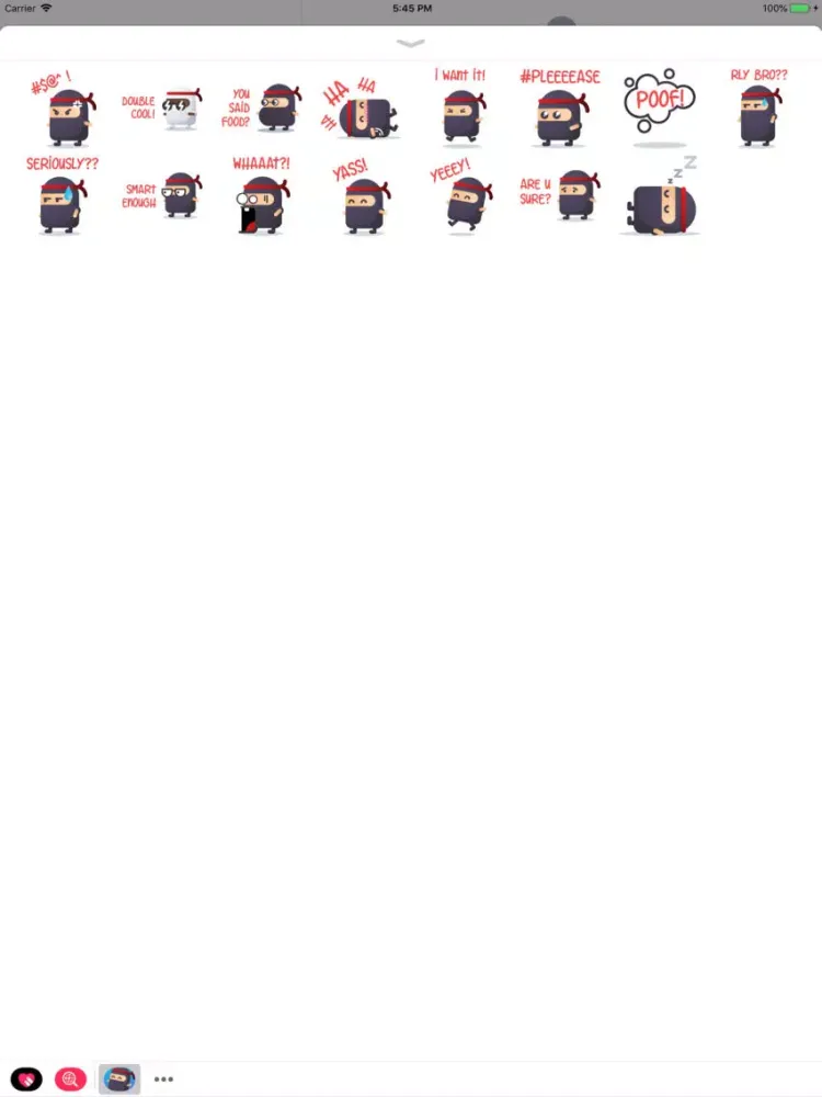 Tangkapan layar Ninja Dojo Stickers iPad 