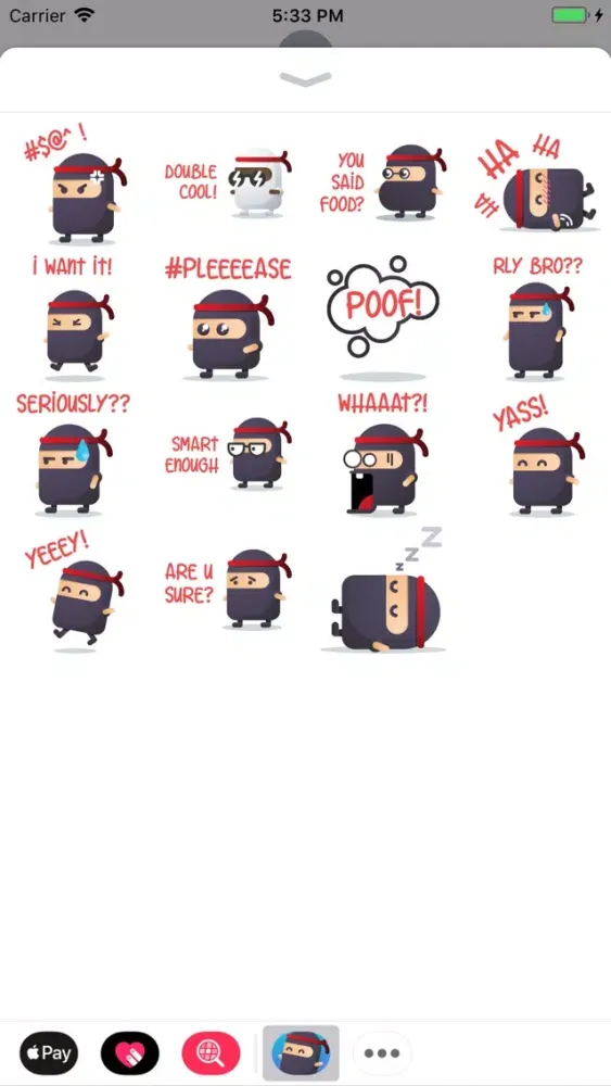 Tangkapan layar Ninja Dojo Stickers