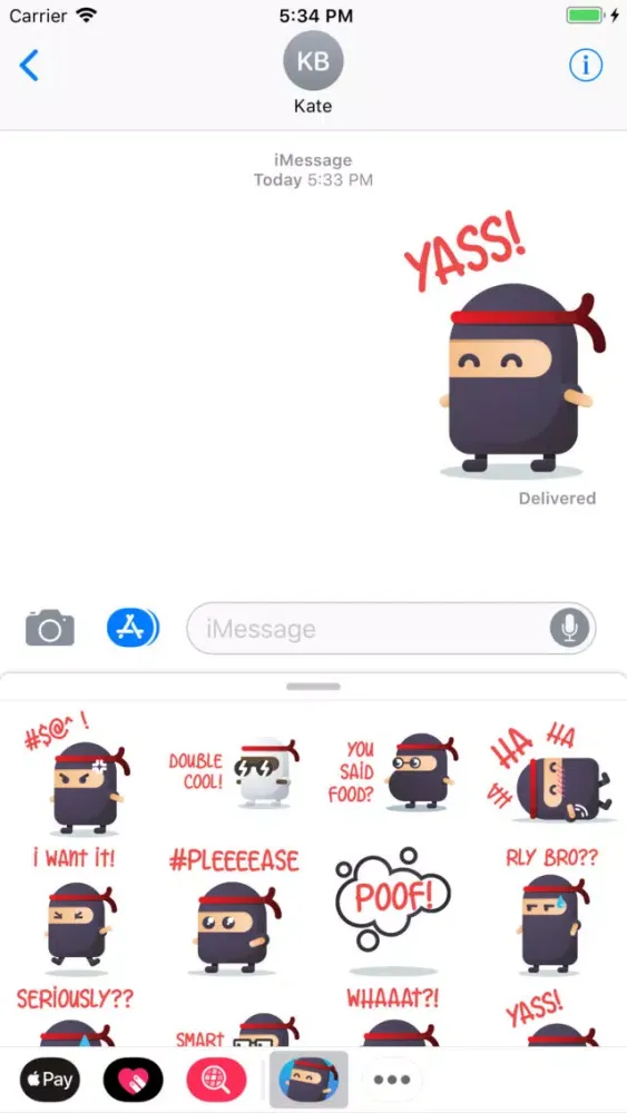 Tangkapan layar Ninja Dojo Stickers