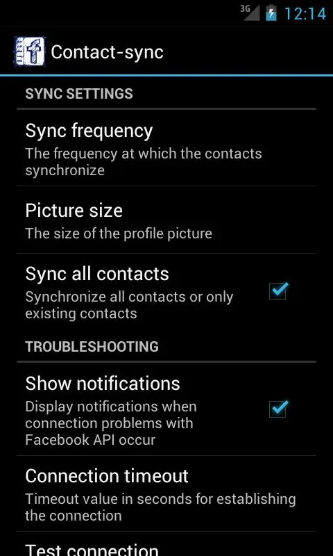 UberSync for Facebook スクリーンショット