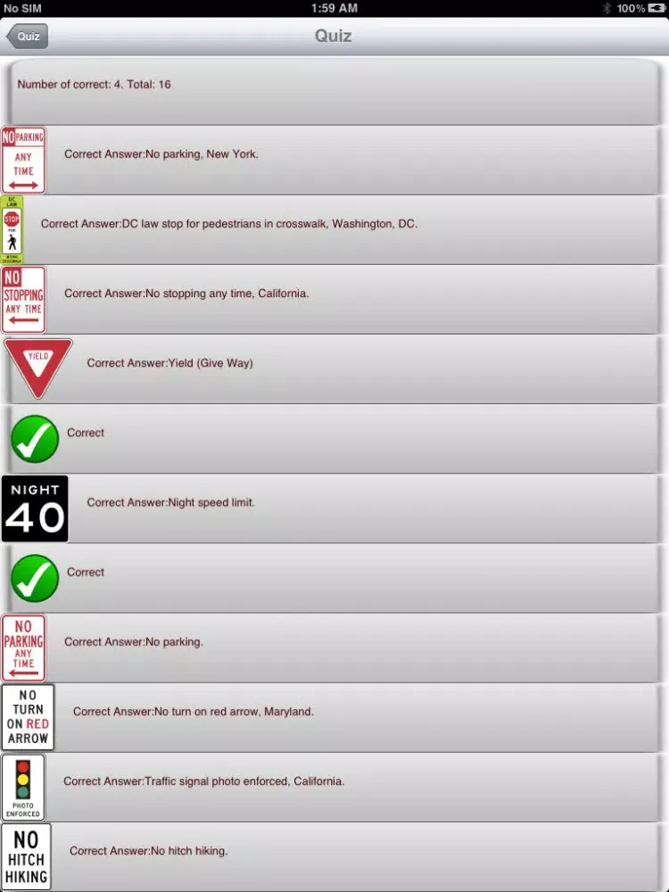 ภาพหน้าจอของ Road Signs (Free) for US, UK and Europe iPad 