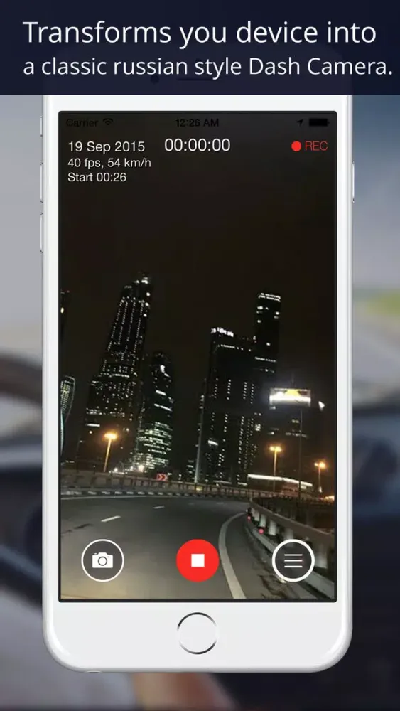 ภาพหน้าจอของ Road watcher: dash camera, car video recorder.