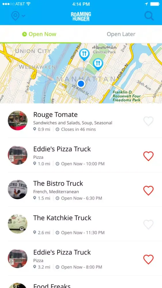 Roaming Hunger Food Truck Finder Screenshots