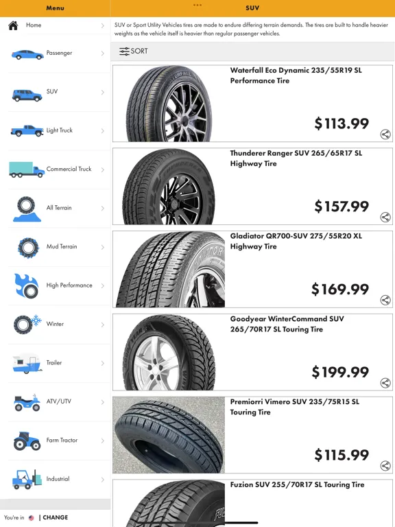 تصاویر Tires Shop: Buy New Tires iPad 