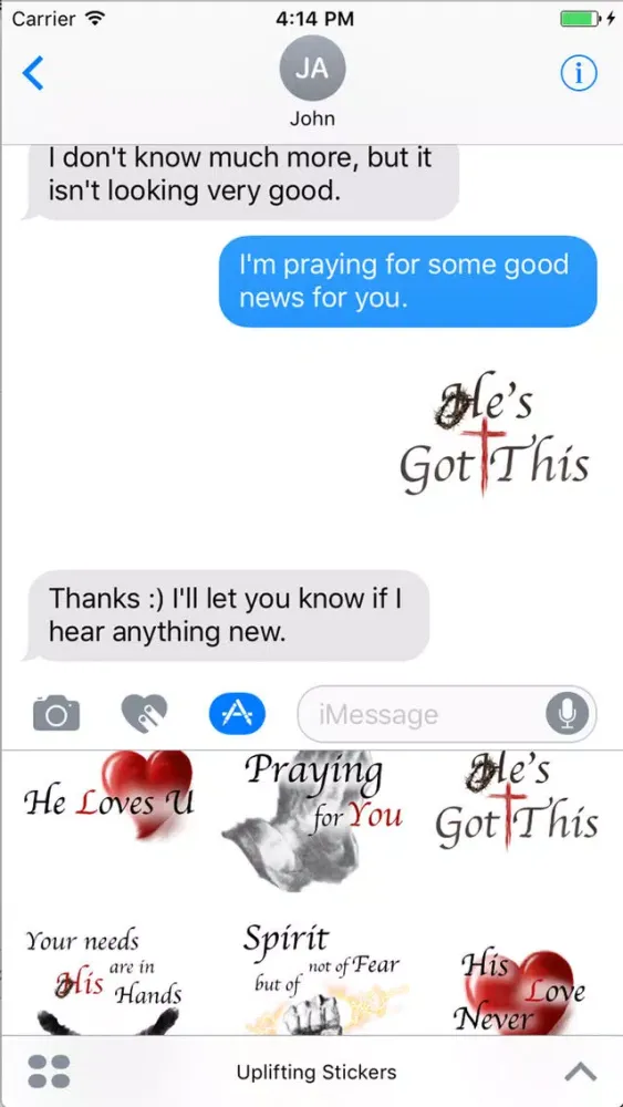 Capturas de pantalla de Uplifting Stickers