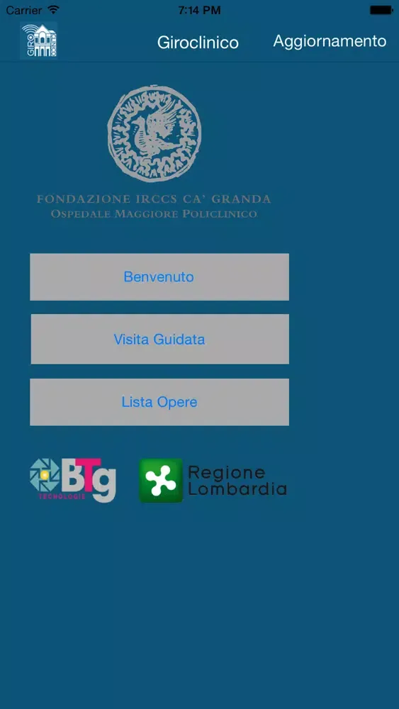 Giroclinico - Audioguida del patrimonio culturale dell’Ospedale Maggiore di Milano スクリーンショット