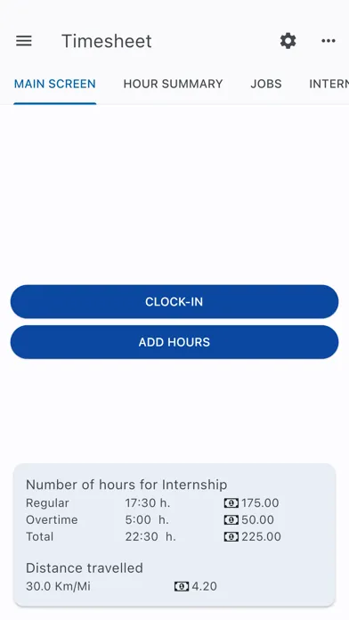 ภาพหน้าจอของ Timesheet - Access anywhere
