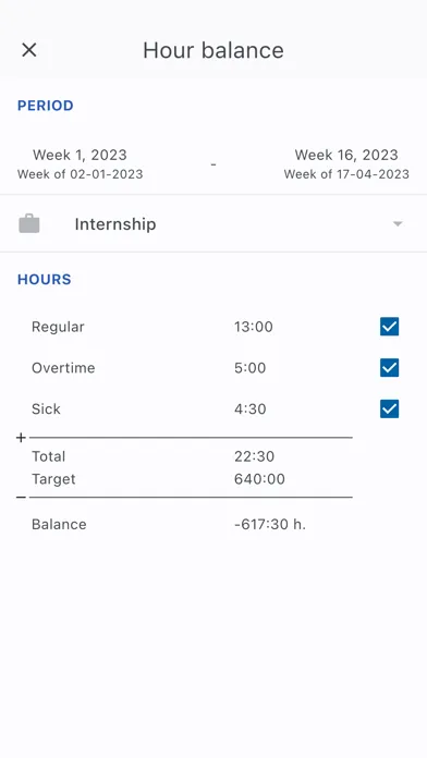 ภาพหน้าจอของ Timesheet - Access anywhere