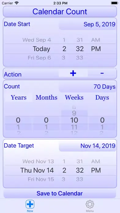 Calendar Counter Screenshots