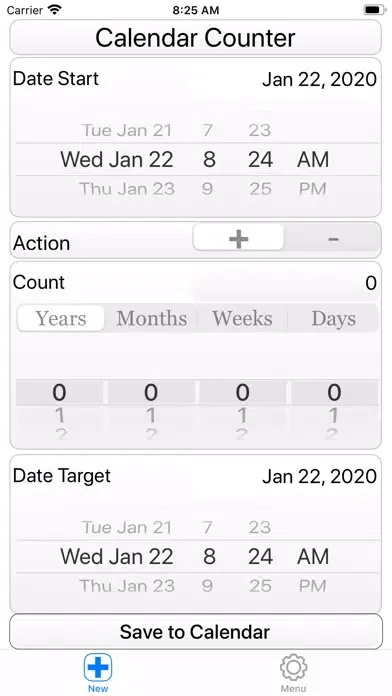 Calendar Counter Screenshots
