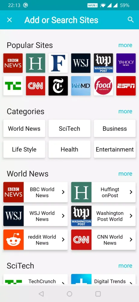 Capturas de pantalla de Worlds News | Max Reader App