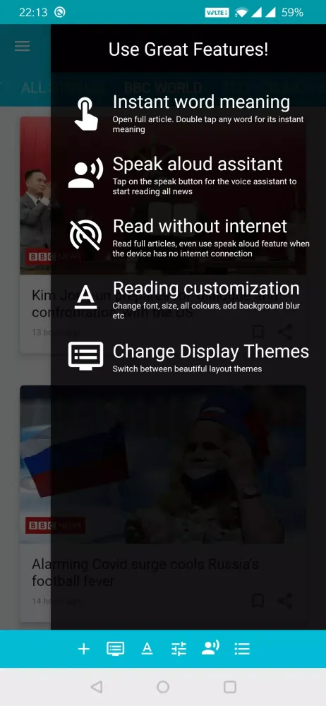 Capturas de pantalla de Worlds News | Max Reader App