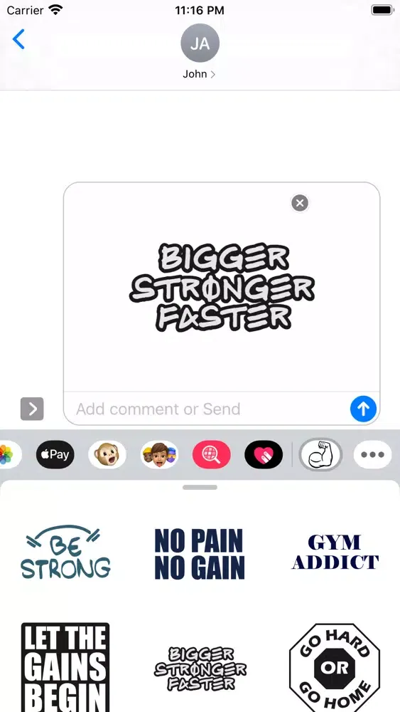 Workout Stickers スクリーンショット