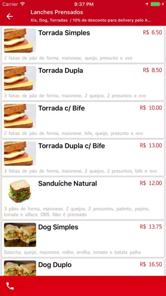 Torres Food Screenshots