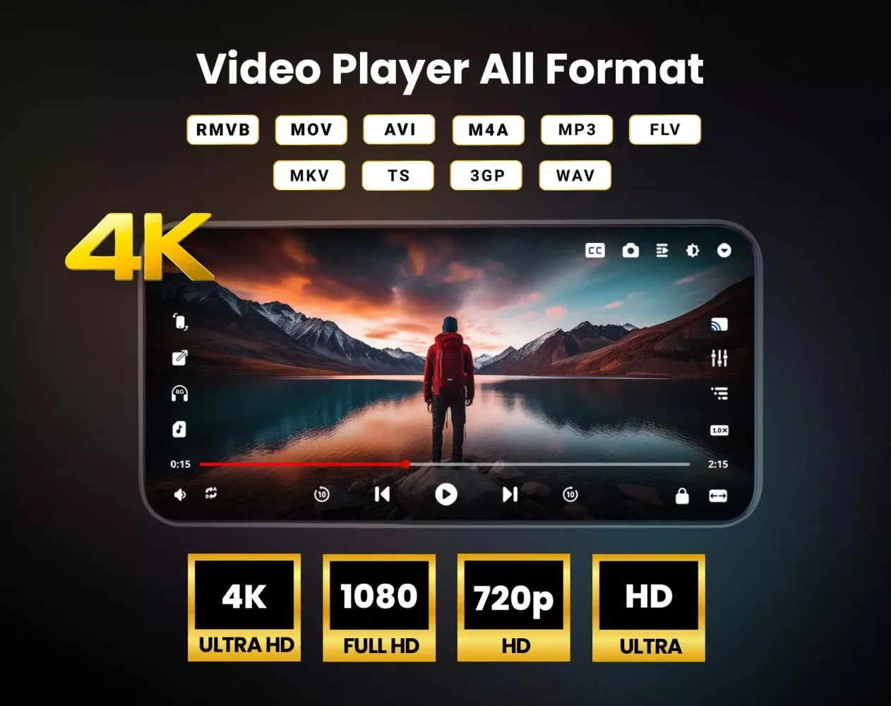 Capturas de tela do Video player - Play Any Video