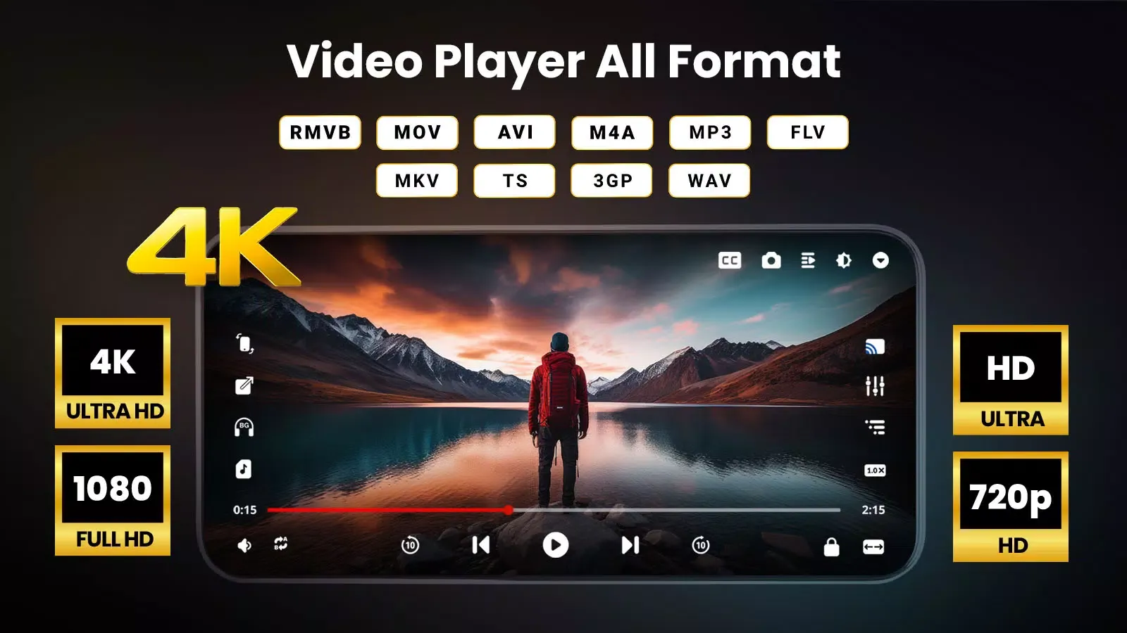 Capturas de tela do Video player - Play Any Video