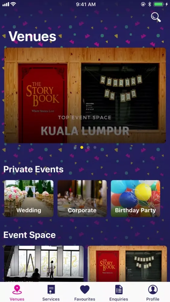 VMO - Book Event Spaces Screenshots