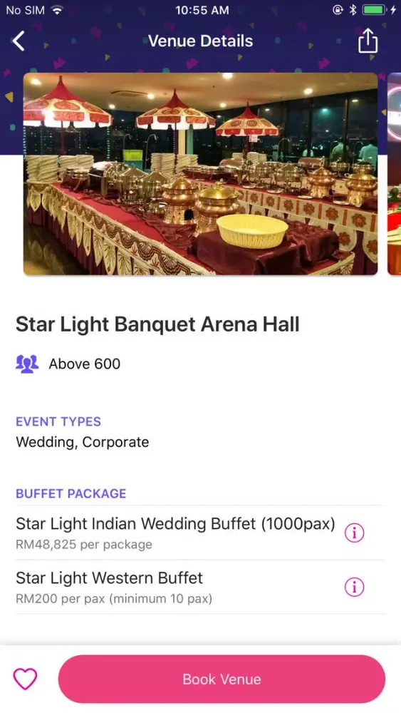 VMO - Book Event Spaces Screenshots