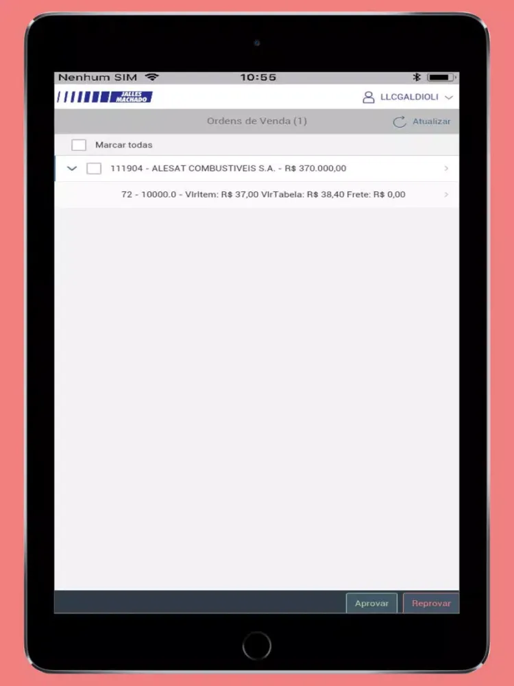 Workflow Vendas Jalles Machado iPad  スクリーンショット