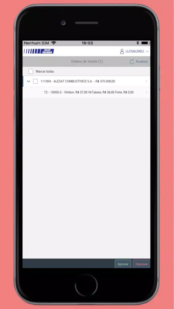 Workflow Vendas Jalles Machado スクリーンショット
