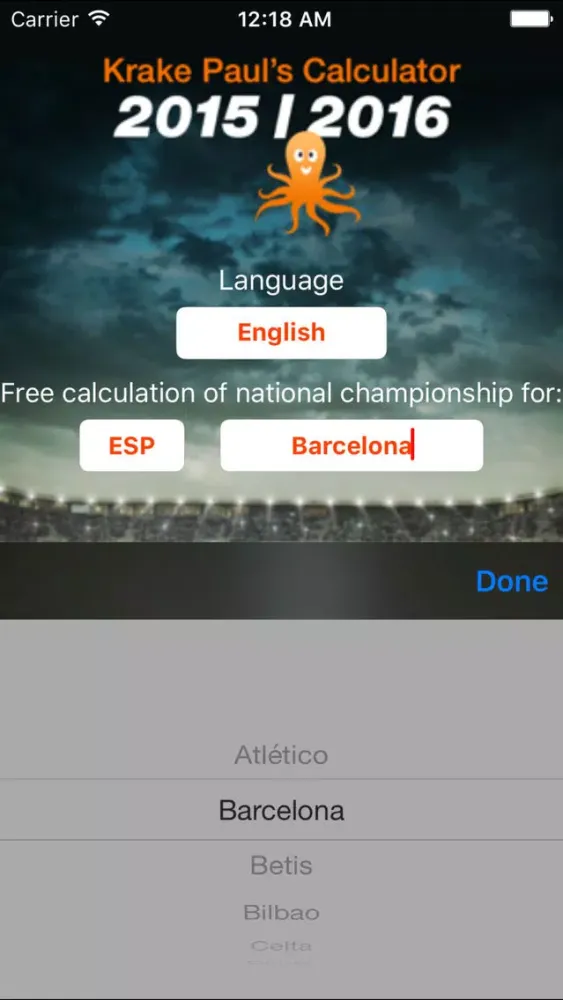 Football 2015/2016 سکرین شاٹس