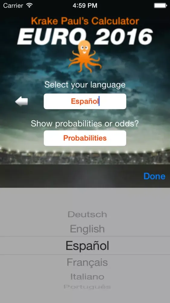 EURO 2016 Qualifiers - Probabilities and Betting Odds স্ক্রিনশট