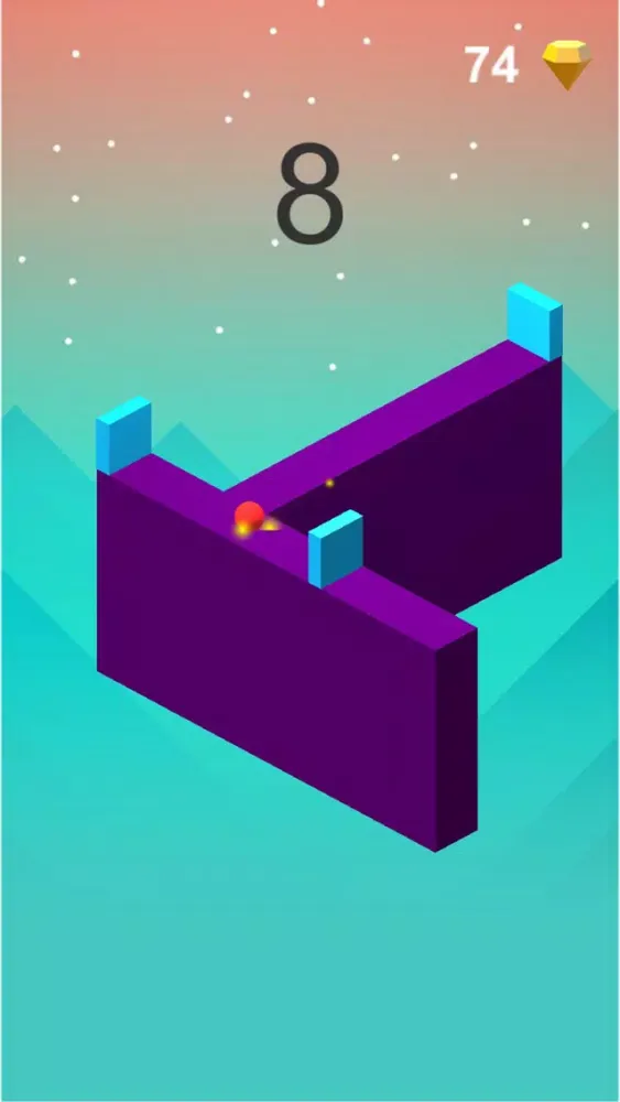 Ảnh chụp màn hình của Rolling on The Walls: Don't fall down zig zag walls