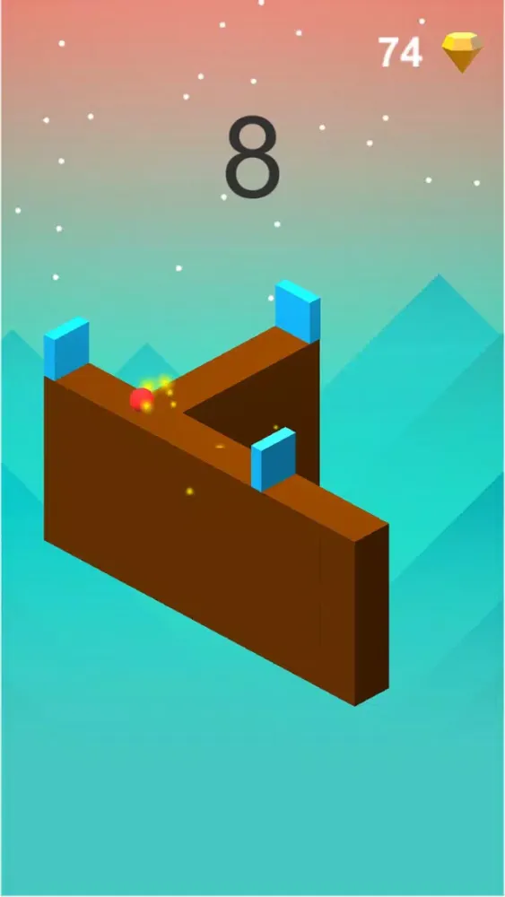 Ảnh chụp màn hình của Rolling on The Walls: Don't fall down zig zag walls