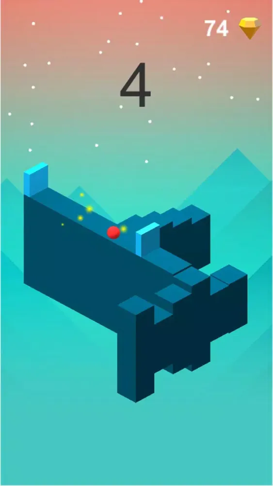 Ảnh chụp màn hình của Rolling on The Walls: Don't fall down zig zag walls