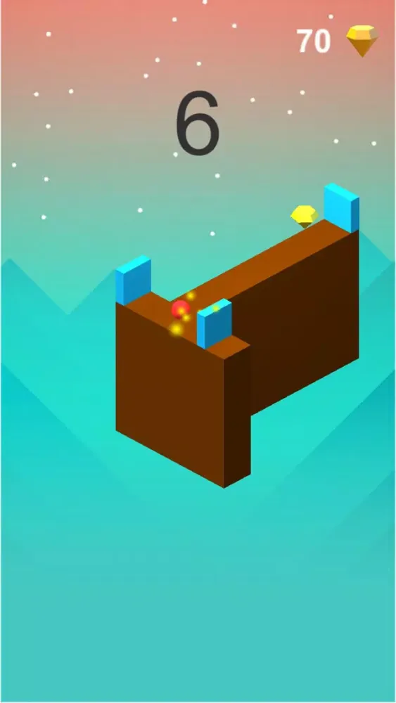 Ảnh chụp màn hình của Rolling on The Walls: Don't fall down zig zag walls