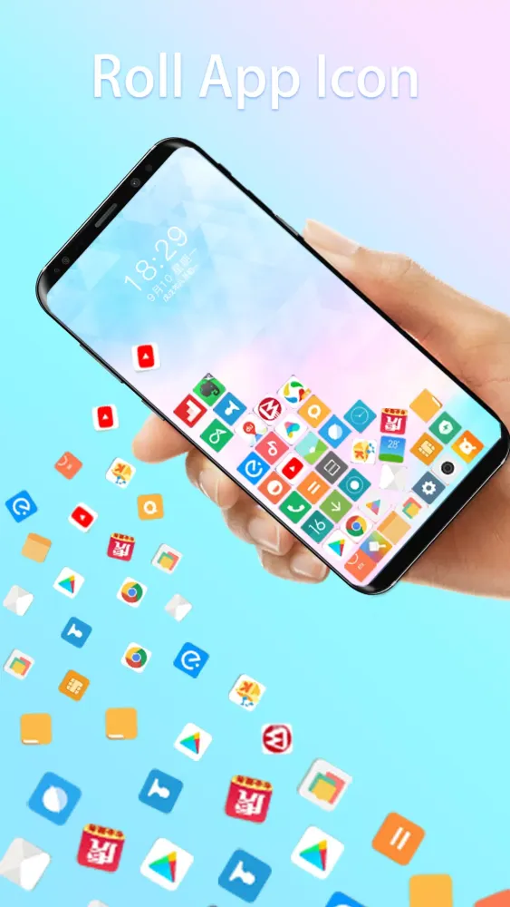 Capturas de tela do Rolling Icons Live Wallpaper