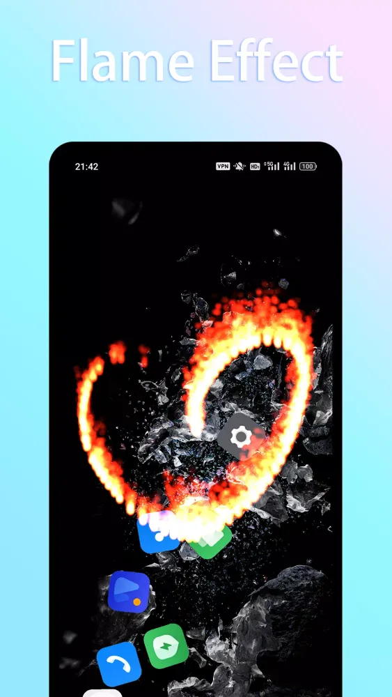 Capturas de tela do Rolling Icons Live Wallpaper