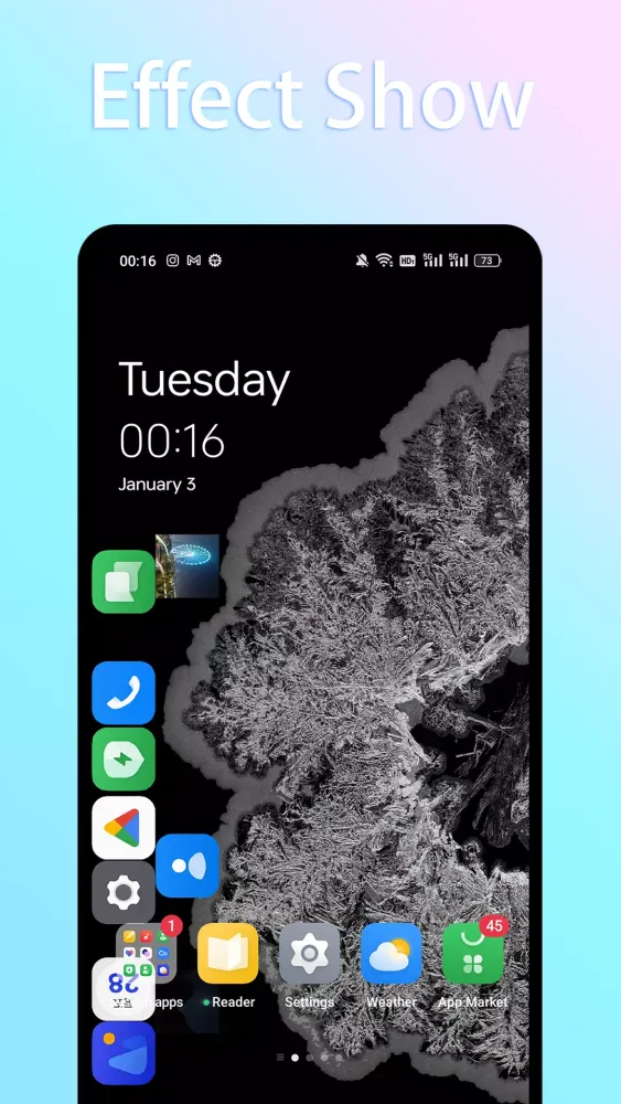 Capturas de tela do Rolling Icons Live Wallpaper