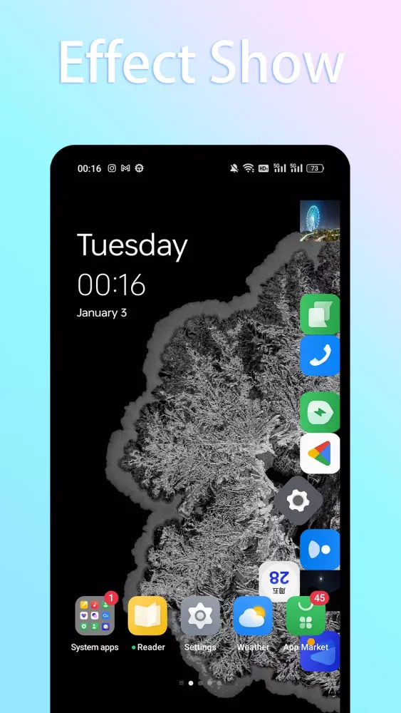 Capturas de tela do Rolling Icons Live Wallpaper