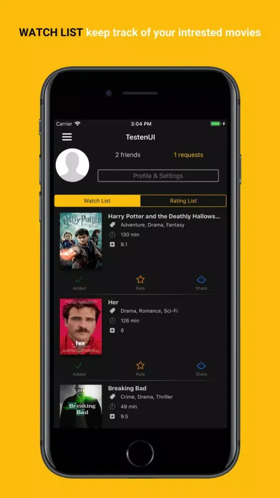 FriendFlix Screenshots