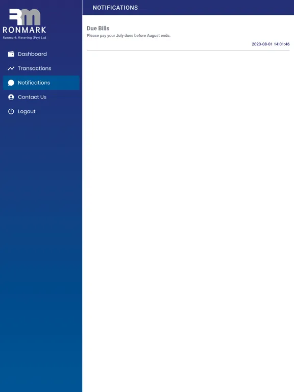 Zrzuty ekranu Ronmark Metering iPad 