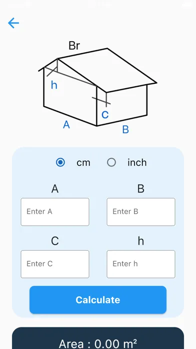 Ảnh chụp màn hình của Roof Surface Calculator
