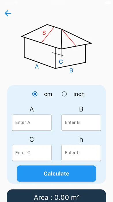 Ảnh chụp màn hình của Roof Surface Calculator