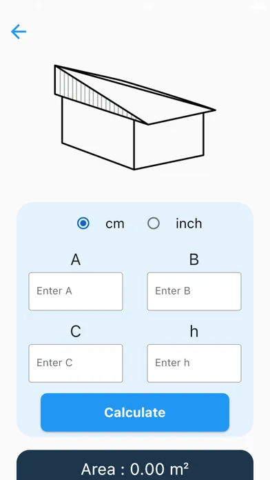 Ảnh chụp màn hình của Roof Surface Calculator