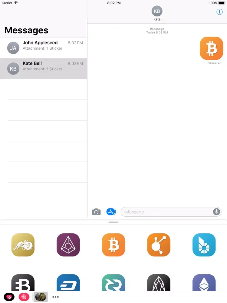Ảnh chụp màn hình của The Crypto Sticker iPad 