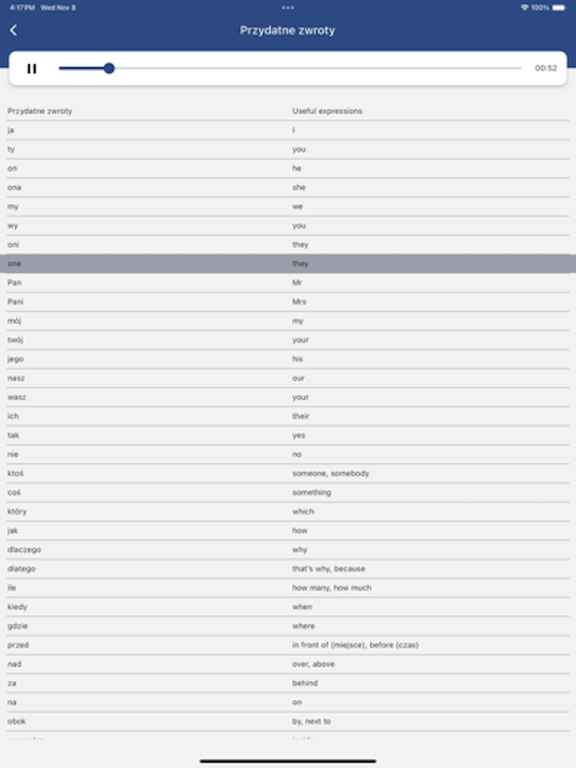 Rozmówki Polsko Angielskie iPad  Screenshots