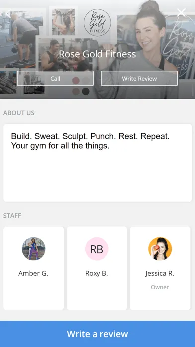 ภาพหน้าจอของ Rose Gold Fitness