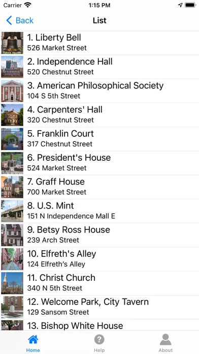 Philadelphia History Tour Screenshots