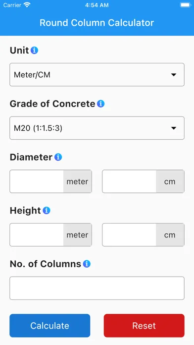 Round Column Calculator スクリーンショット