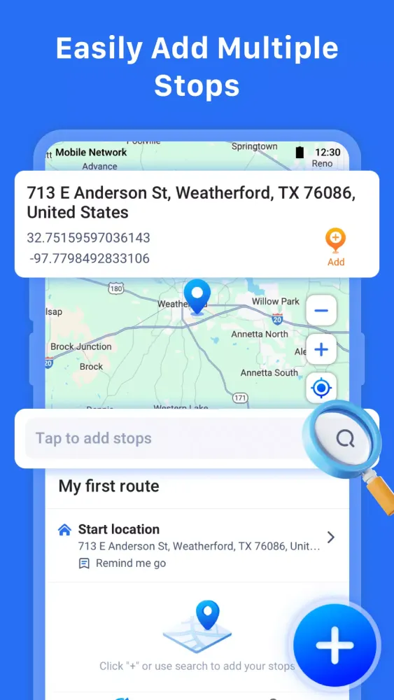 تصاویر Multi Stop Route Planner App