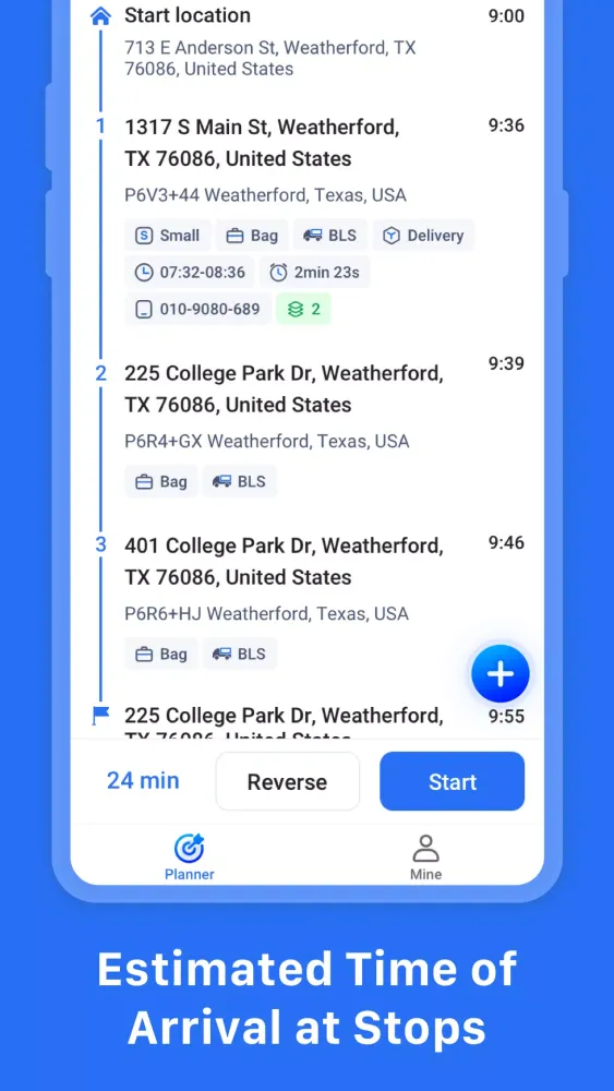 تصاویر Multi Stop Route Planner App