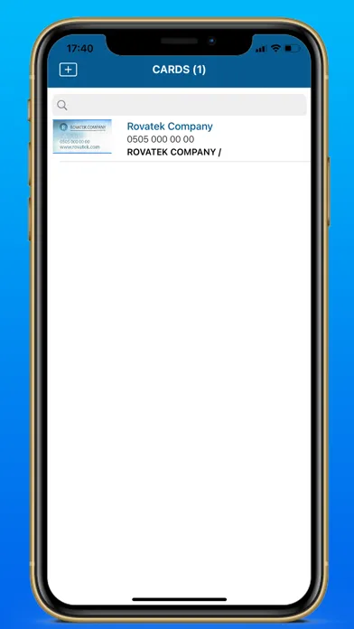 Captures d'écran de Card Contacts